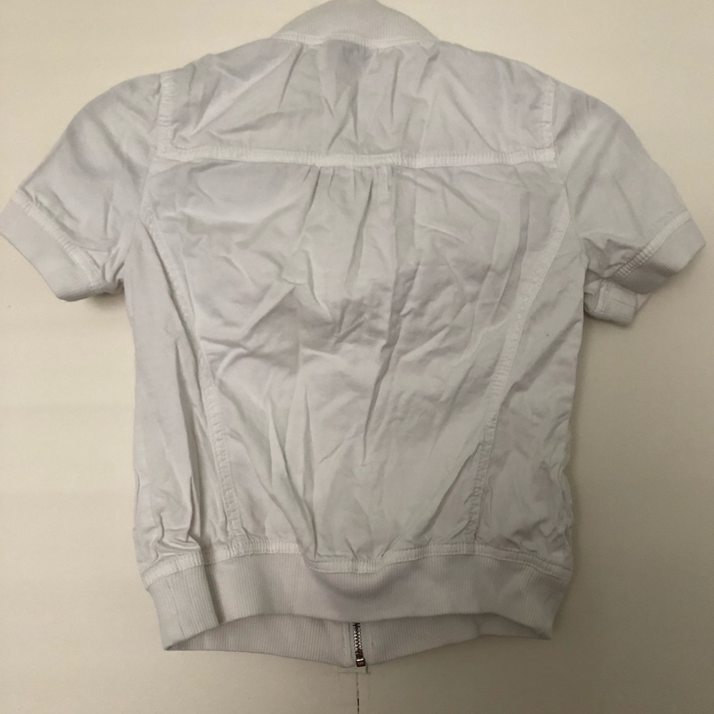 LOFT White Crop Utility Zipper Jacket XXS Petite - Picture 3 of 4
